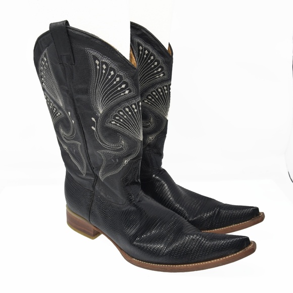 *Old Corral Sz 9.5 Black Western Slip On Cowboy - Picture 2 of 6